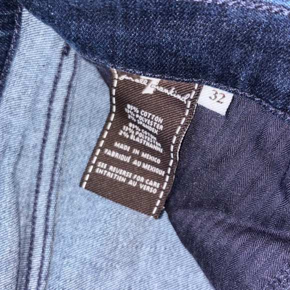 7 For All Mankind Women's Straight Leg Jeans - Dark Blue - Picture 4 of 6